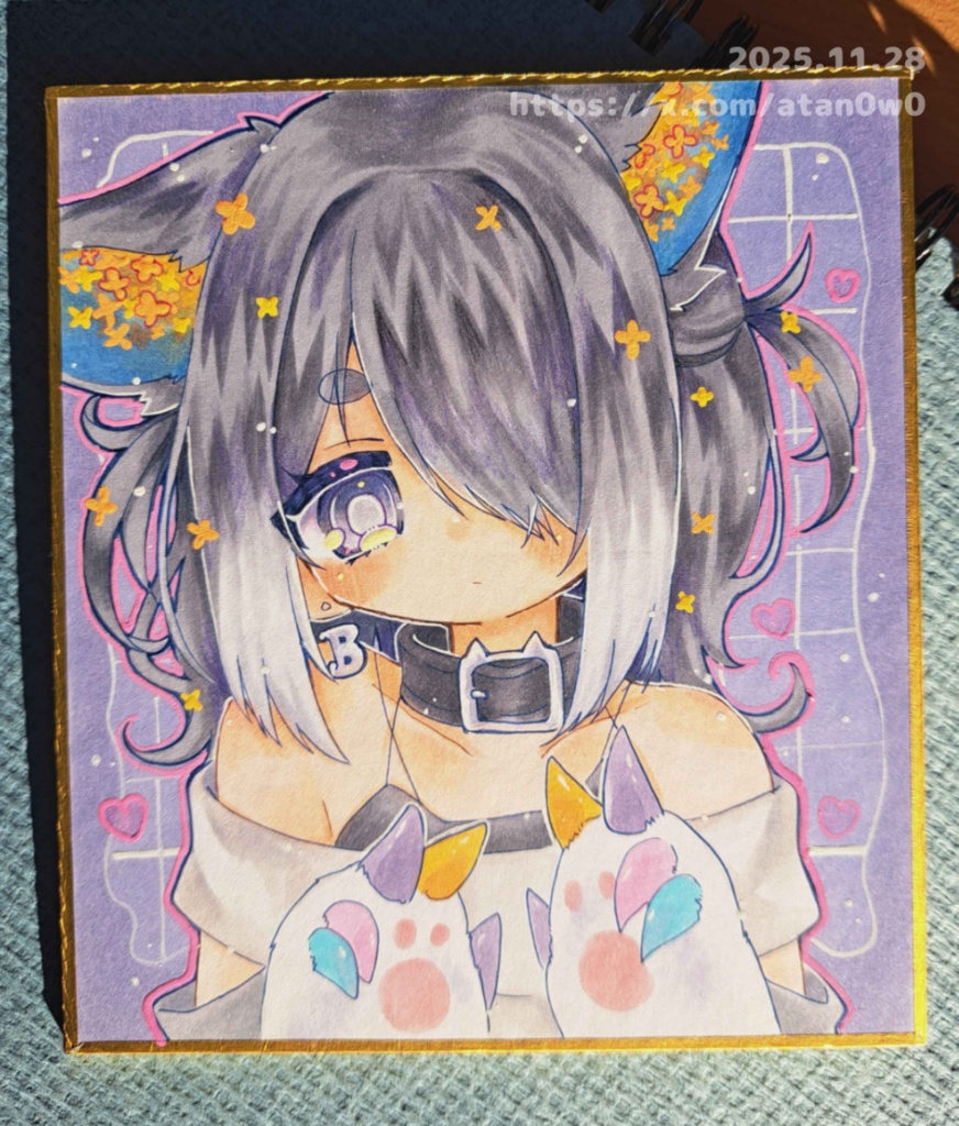 OC/B・けだまちゃん-ミニ色紙