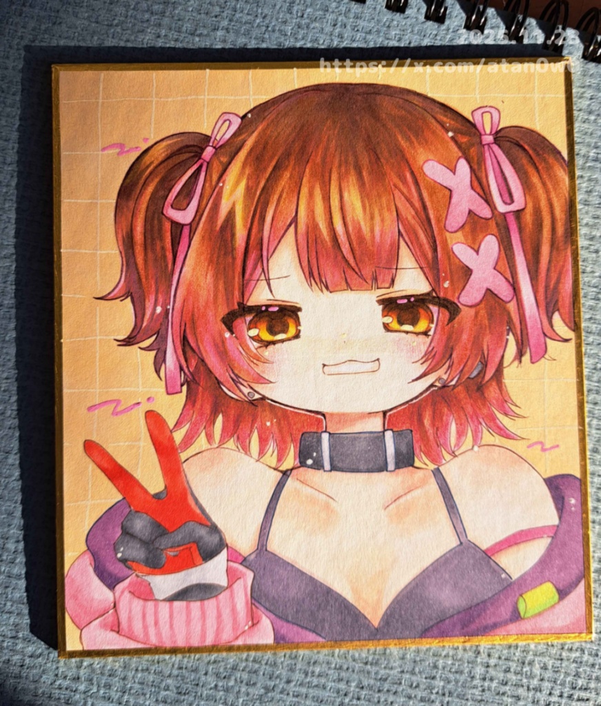 ホロ/ロボ子さん②-ミニ色紙