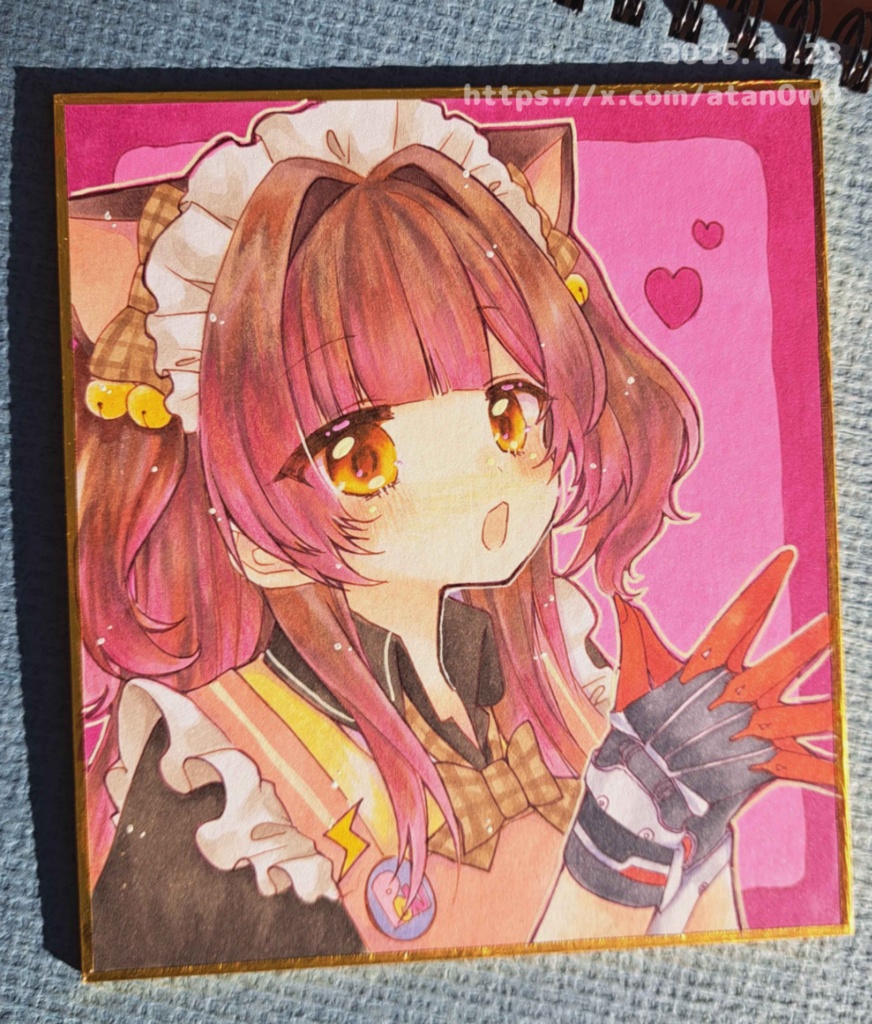 ホロ/ロボ子さん①-ミニ色紙