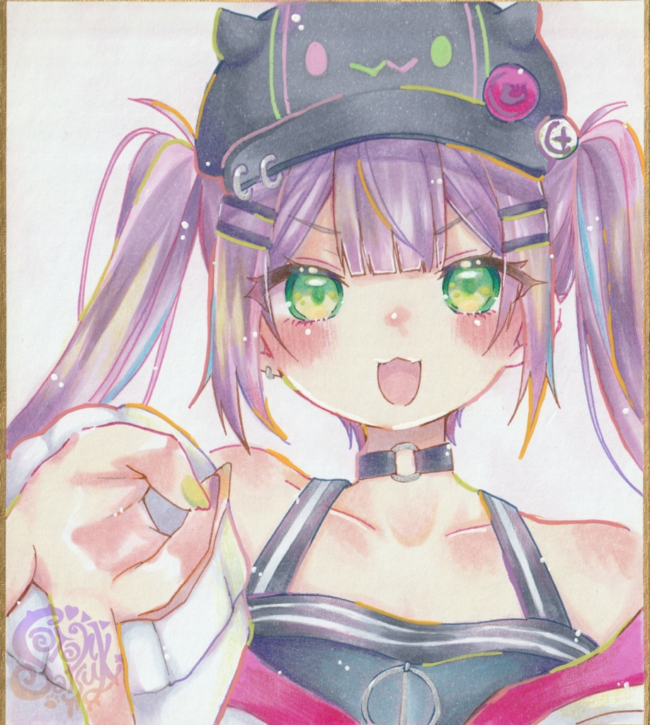 ミニ色紙/常闇トワ