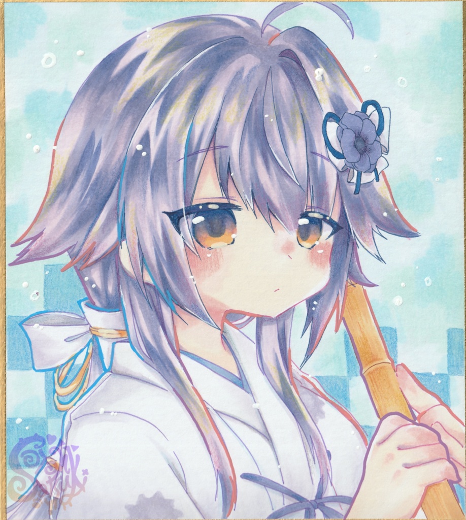 ミニ色紙/アネモネ