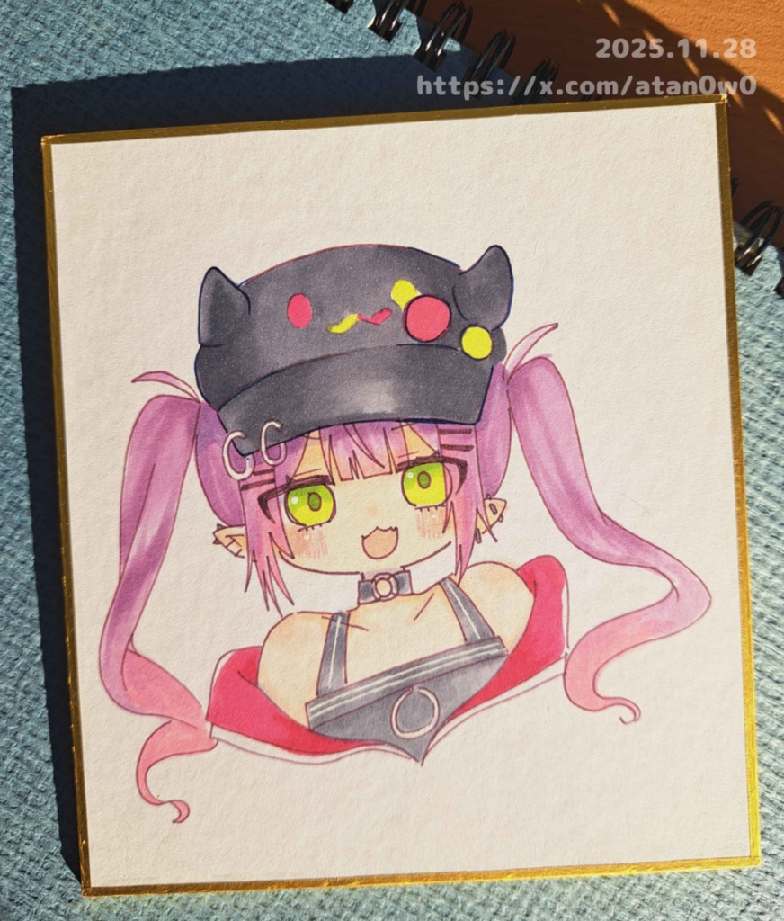 ミニ色紙/ミニキャラトワ様