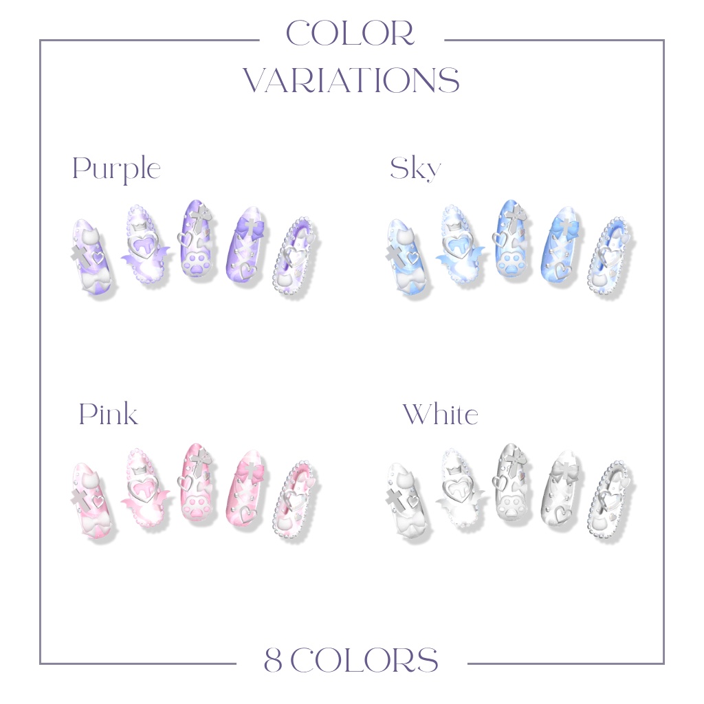 〈対応モデルを増やしました!〉Sweet Sin Nail〈12アバター対応〉