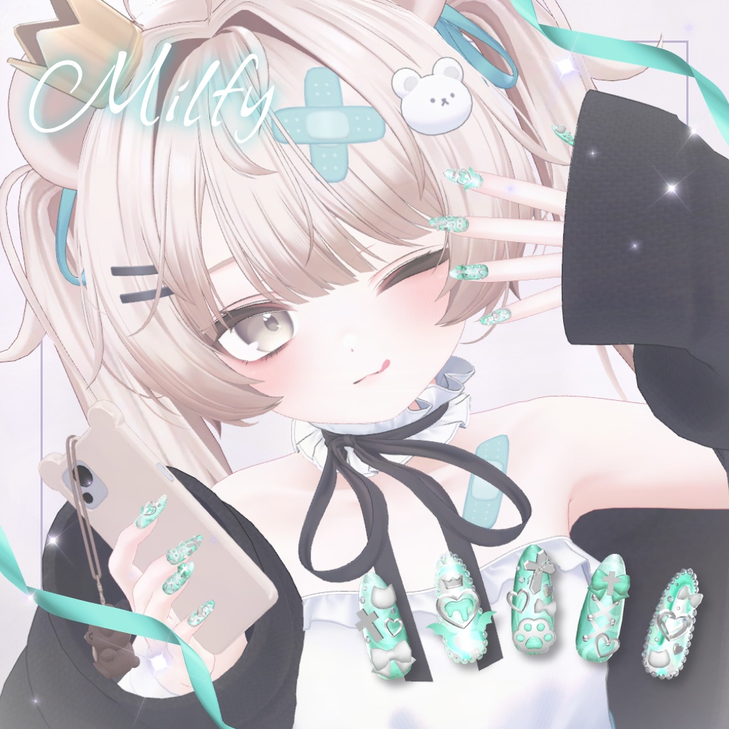 〈対応モデルを増やしました!〉Sweet Sin Nail〈12アバター対応〉