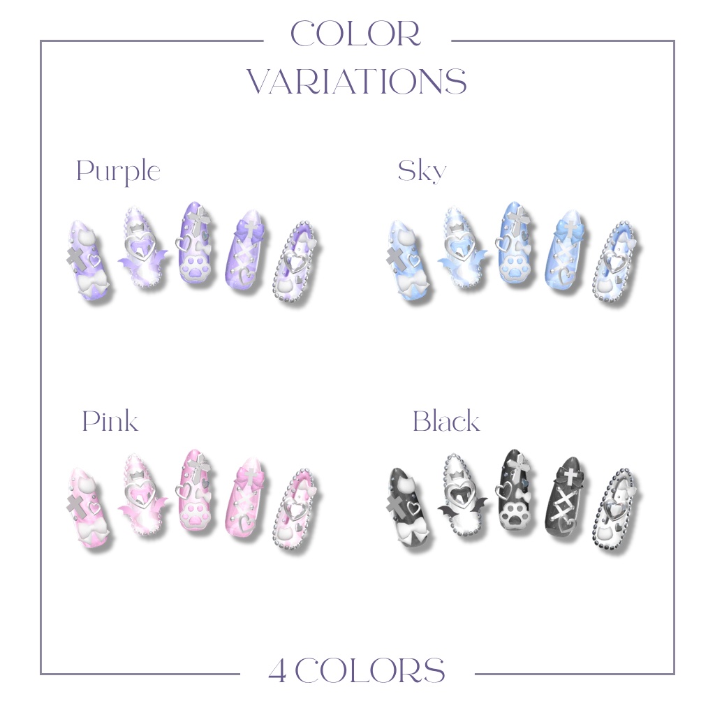 〈2days Free〉Sweet Sin Nail〈4アバター対応〉