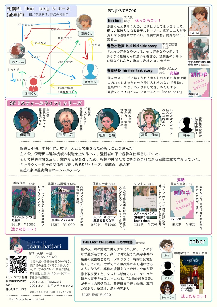 team hattari　作品案内PDF 20263.29現在