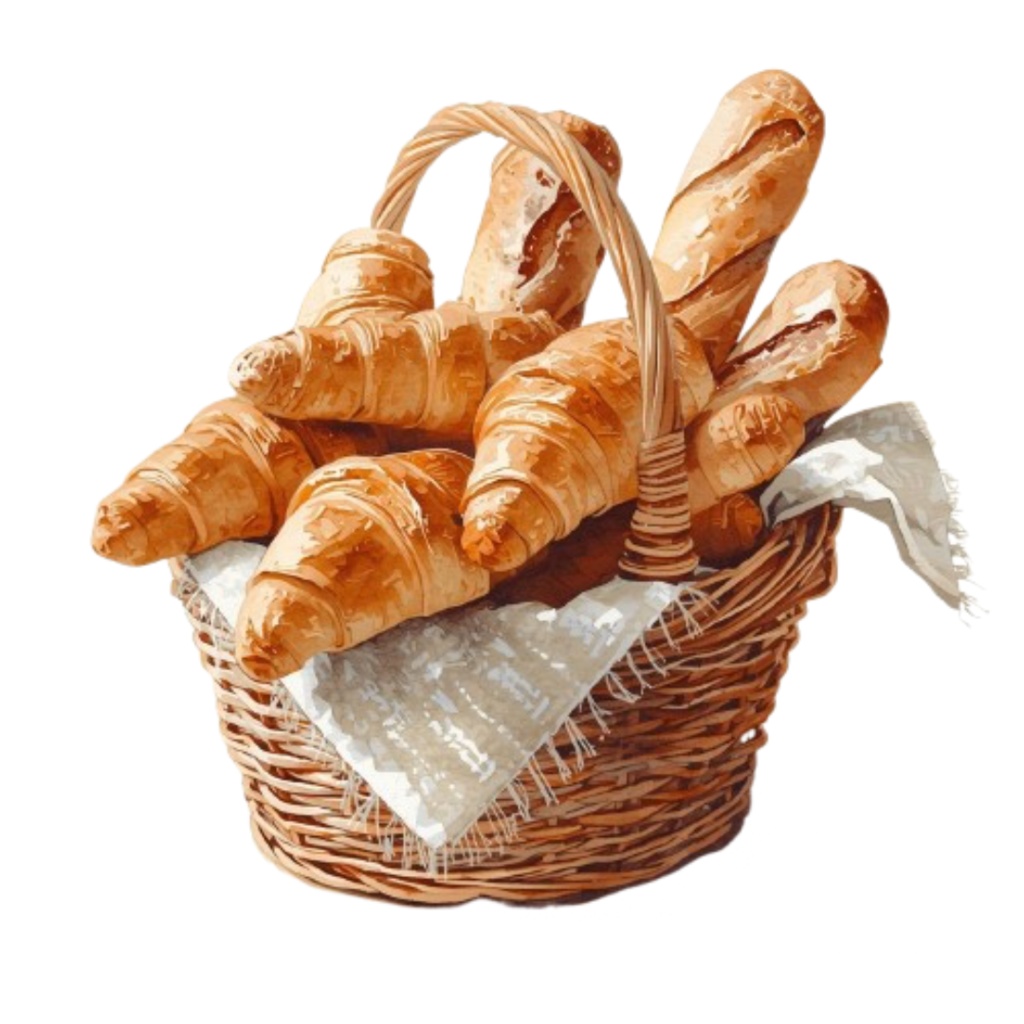 【モカ色カフェシリーズ】水彩アンティーク風クリップアート10点セット ¦ PNG背景透過