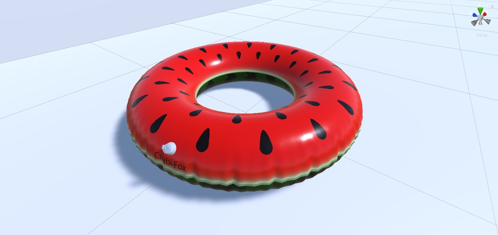 スイカ柄の浮き輪