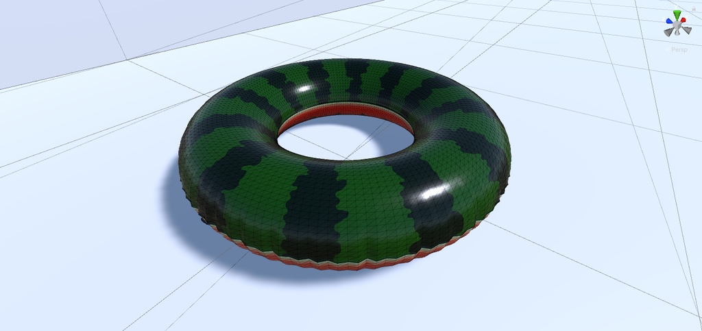 スイカ柄の浮き輪