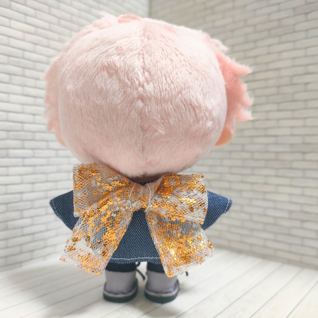 10cmぬい服ぬい用ぬいパル10cm ヘリンボーンジャケットバックリボン