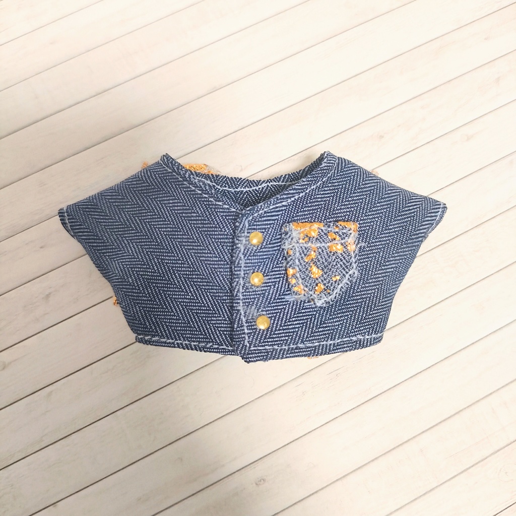 10cmぬい服ぬい用ぬいパル10cm ヘリンボーンジャケットバックリボン