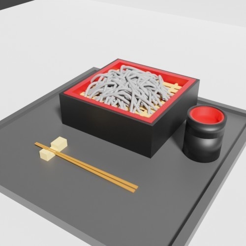 蕎麦セット3Dモデルです