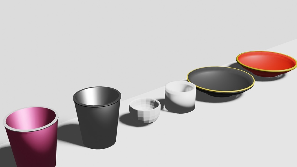 色々なコップ3Dモデル（VRchat可）