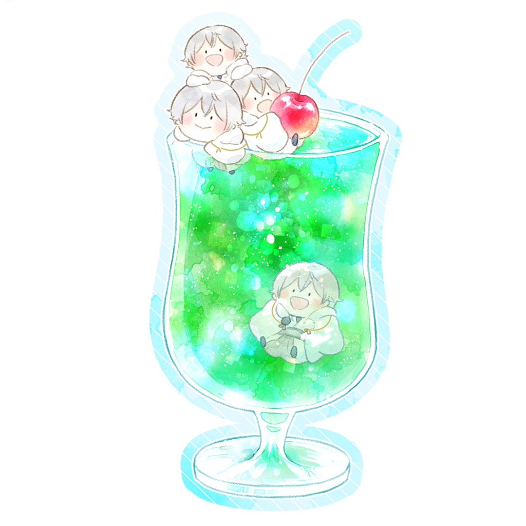 ましゅまろホログラムステッカー(2枚入)