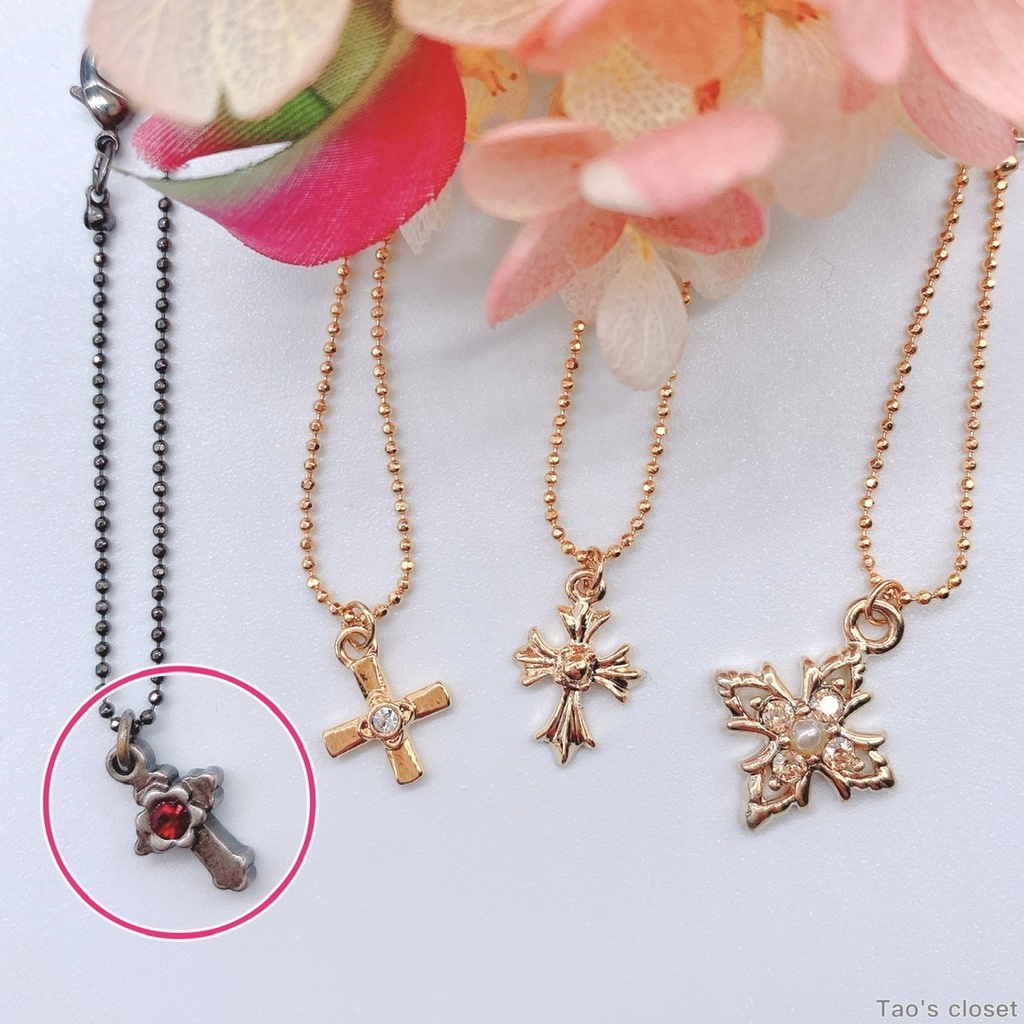 10〜12cmぬい対応/ネックレス/ダーククロス