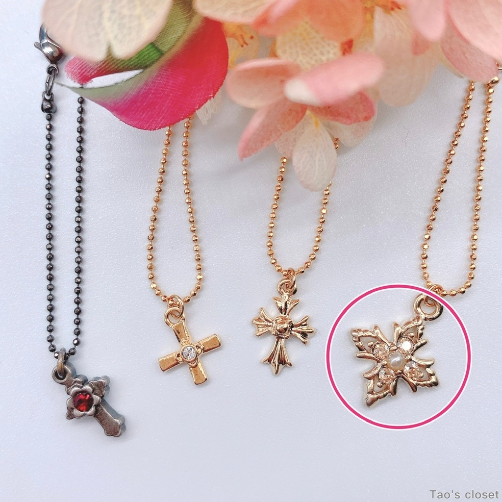10〜12cmぬい対応／ネックレス／ビッグクロス
