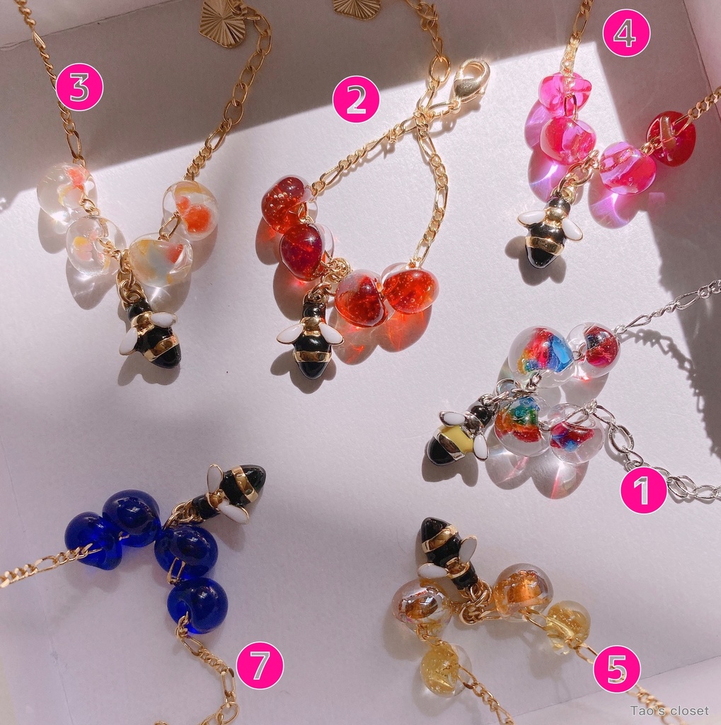 10〜12cmぬい対応/ネックレス/ビー(蜂)/ドリームドロップ(A)