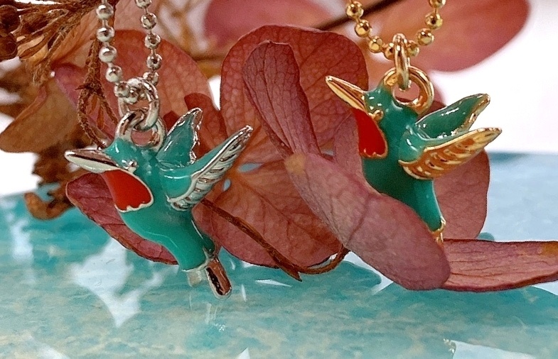 10〜12cmぬい対応/ネックレス/ハチドリ
