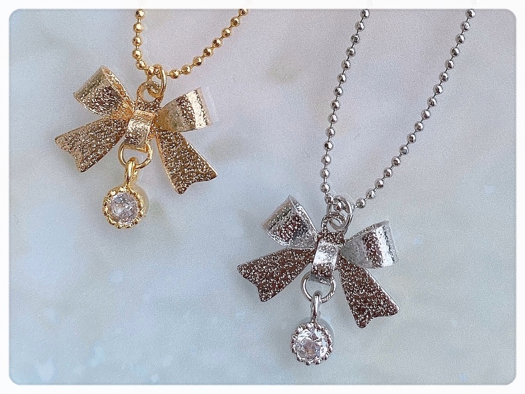 10〜12cmぬい対応/ネックレス/ノーブルリボン