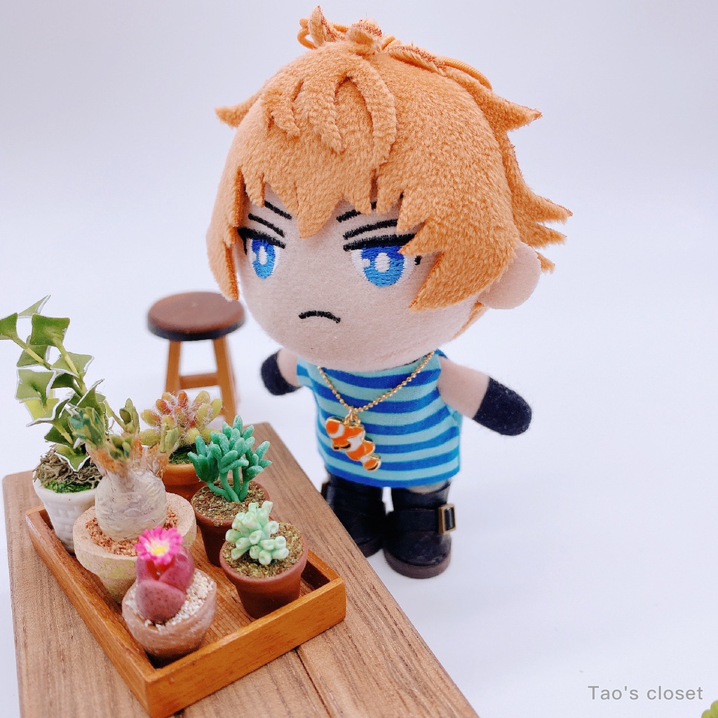 🎤10cmぬいサイズ服/ボーダータンク