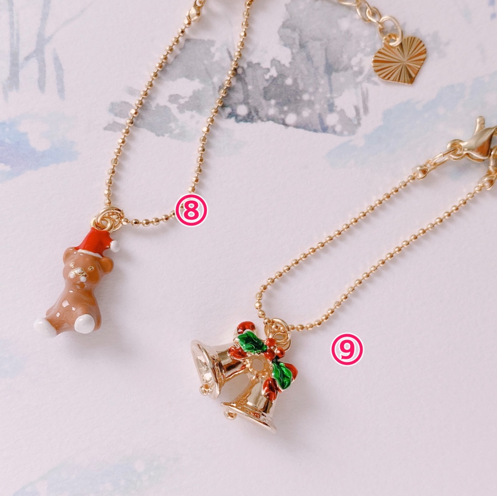 10〜12cmぬいサイズネックレス/クリスマスモチーフ