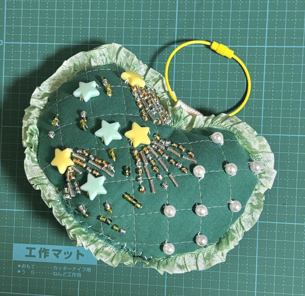 刺繍キーホルダー(みどり)
