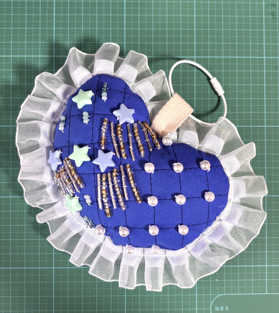 刺繍キーホルダー(あお)