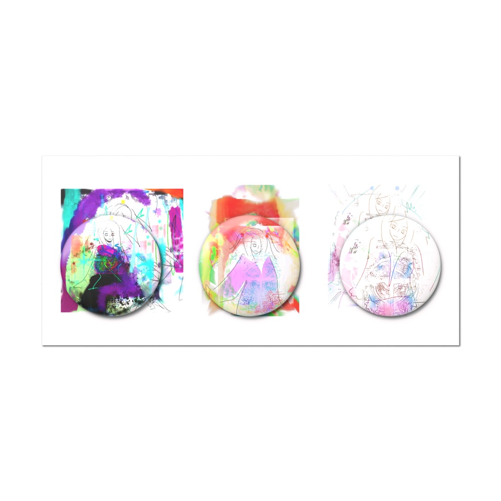 オリジナルキャラクターイラスト（缶バッジ）