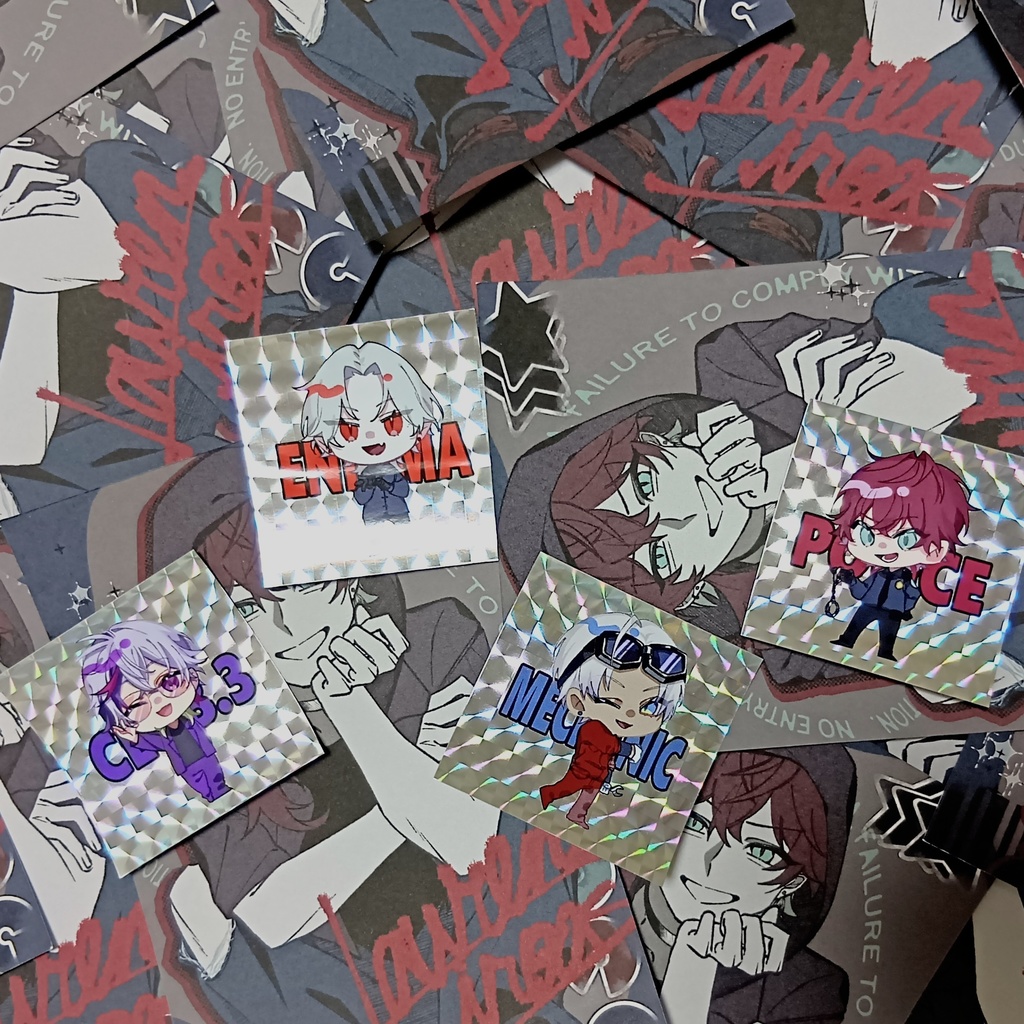 【非公式】せめよんステッカー・チケット風カード