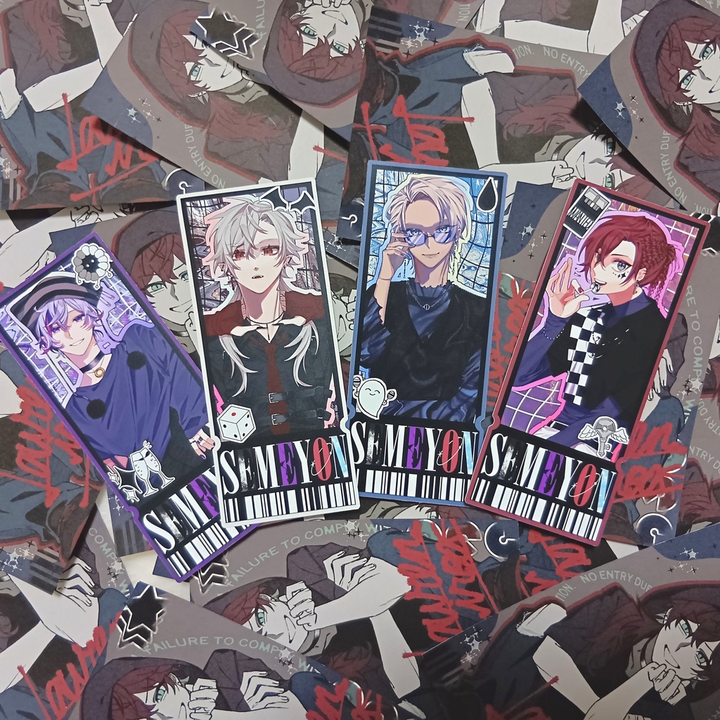 【非公式】せめよんステッカー・チケット風カード