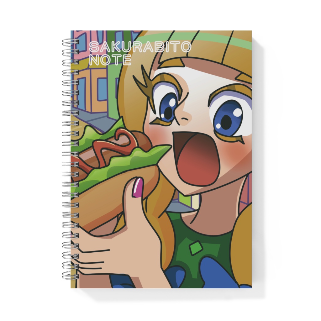 【にじみすフェスタ2025】食べ歩きガール-A5リングノート