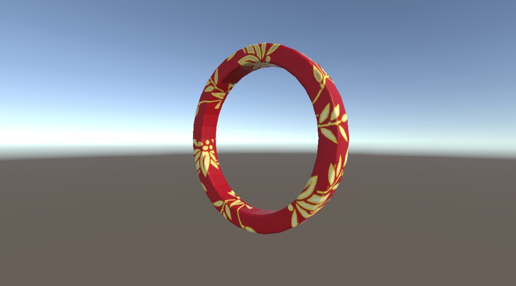 【VRChat】【リング(つる花柄)】【3D】