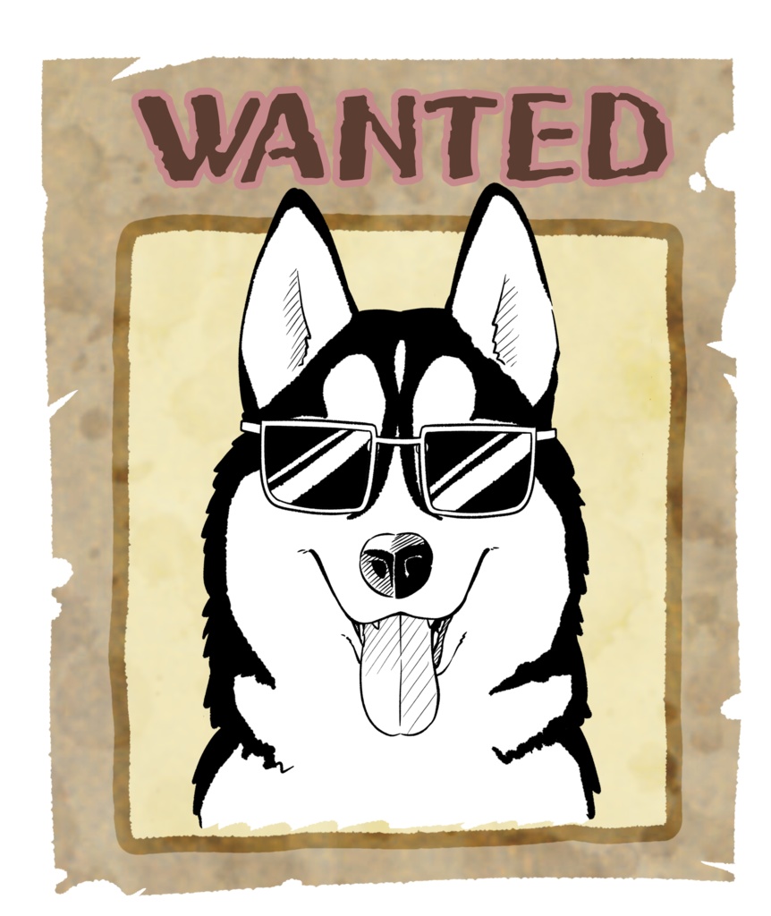 ワイルドハスキーアクリルキーホルダー