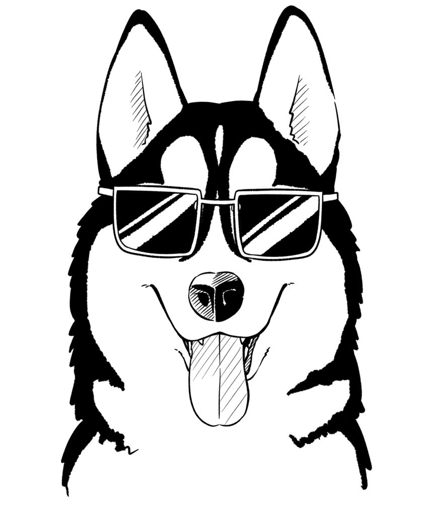 ワイルドハスキーTシャツ