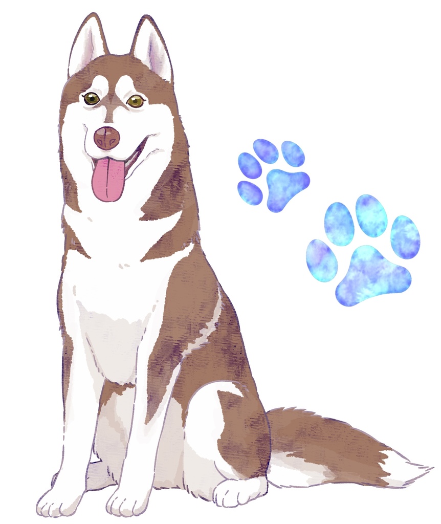 ハスキーTシャツ 黒×銀×赤