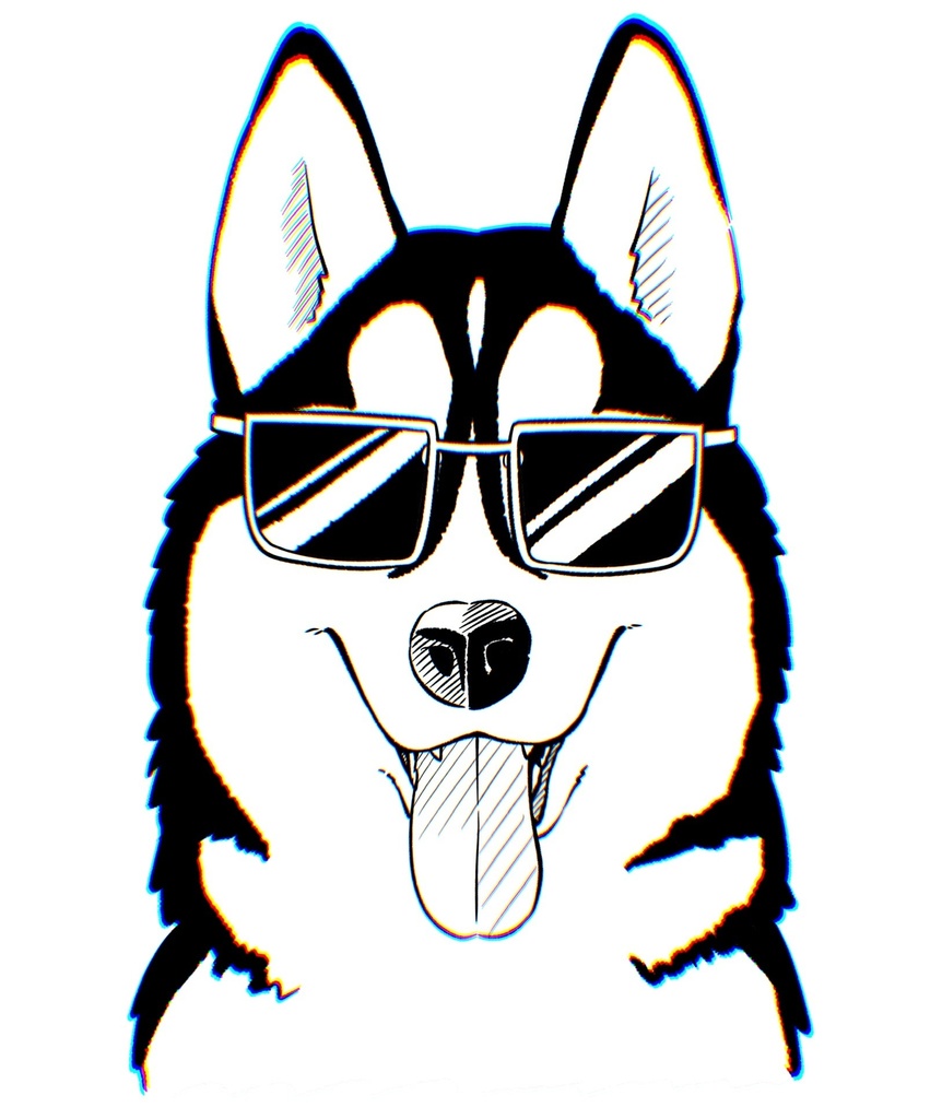 ハスキーステッカー 3種類