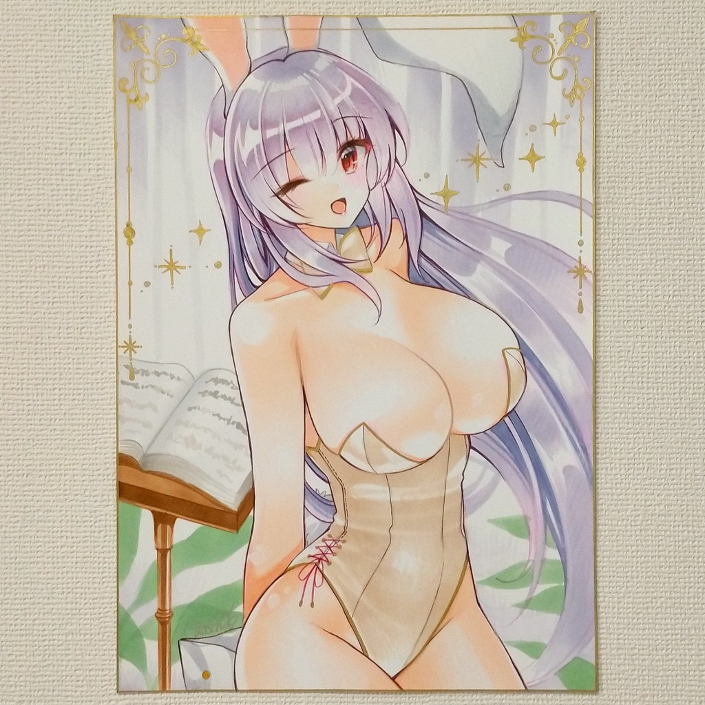 B5 手描きイラスト 東方Project 同人 うどんげ 鈴仙・優曇華院・イナバ バニーガール 上質紙159