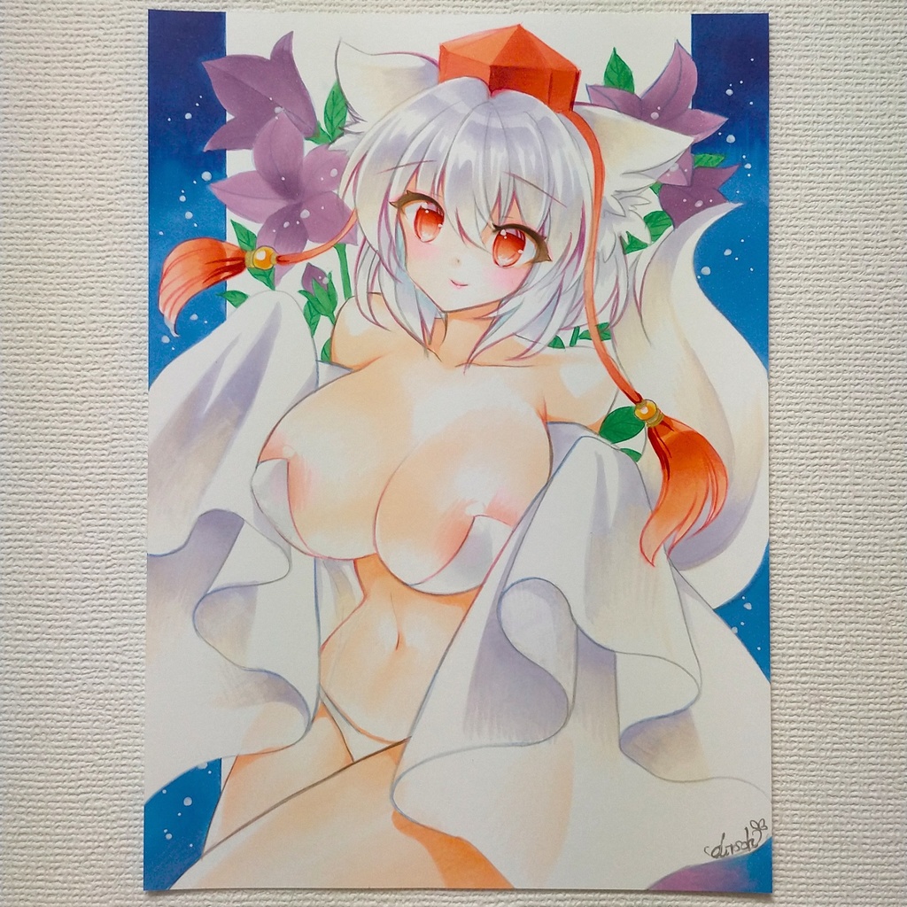 B5 手描きイラスト 東方Project 同人 直筆 原画 犬走椛 上質紙189