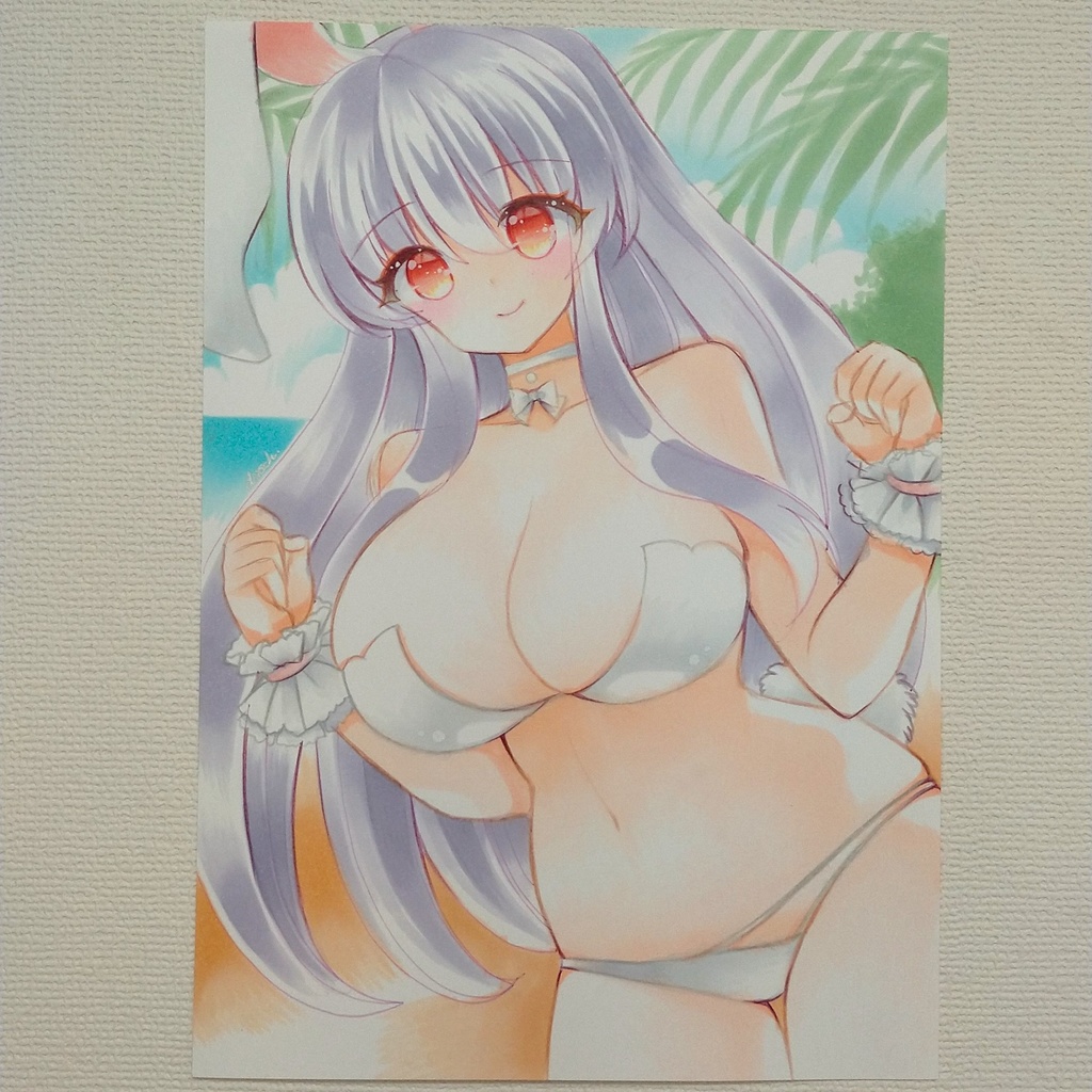 B5 手描きイラスト 東方Project 同人 直筆 原画 鈴仙・優曇華院・イナバ 上質紙271