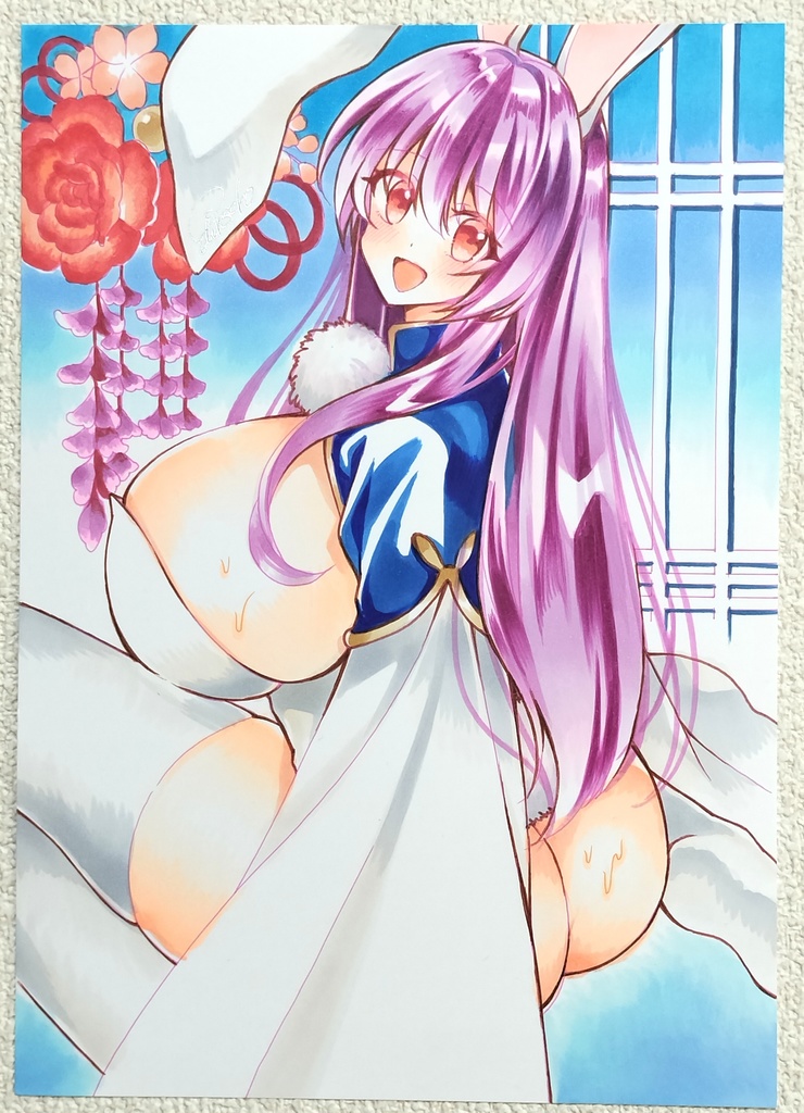 B5 東方project 手描きイラスト 同人 直筆 原画 上質紙24