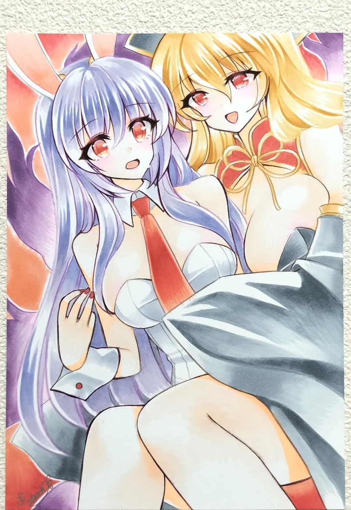 B5 東方project 手描きイラスト 同人 直筆 原画 過去絵62