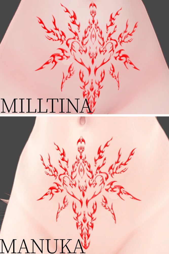 【2アバター対応】混沌紋様 chaos charge tattoo(ミルティナ/マヌカ)