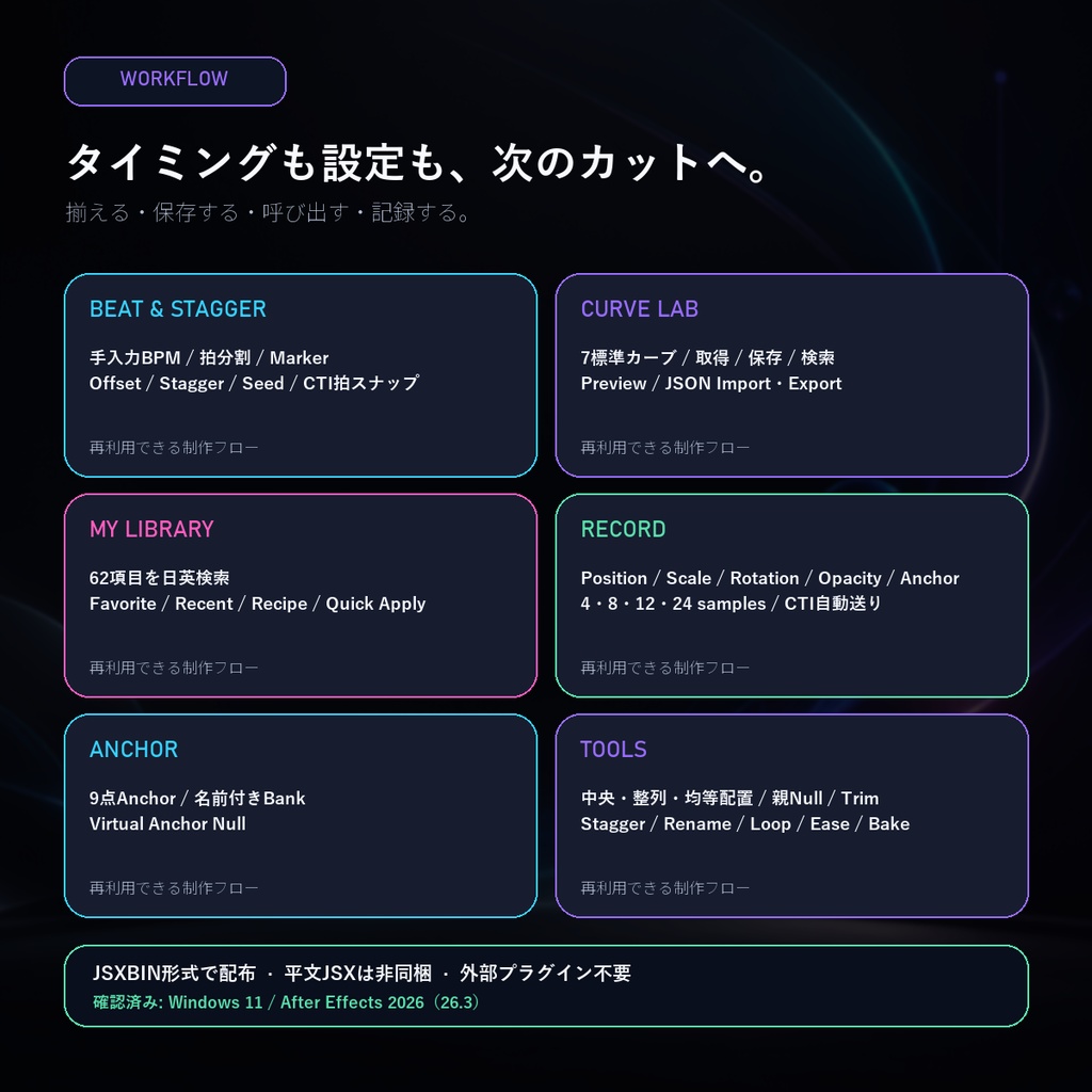 【開発版・先行価格】LumiMotion Studio beta1.0|After Effects用モーション制作パネル