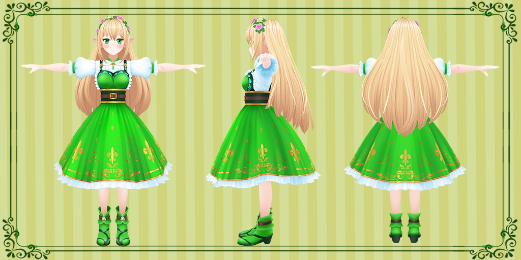 【オリジナル】3Dモデル『エルフ』