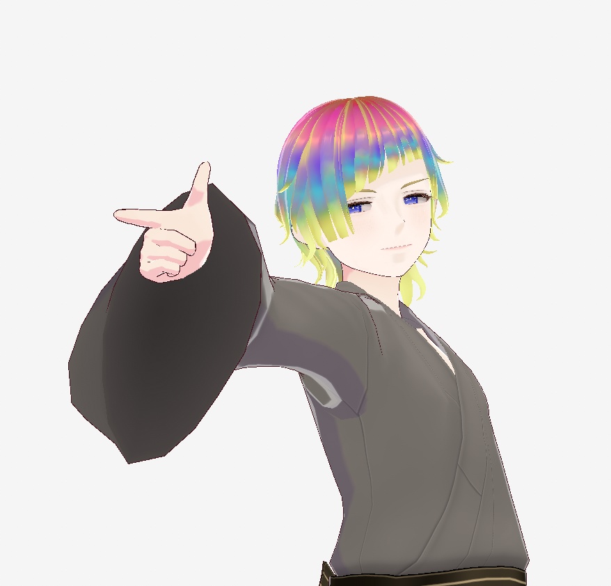【cluster対応】派手髪浴衣男子.vrm【アバター】