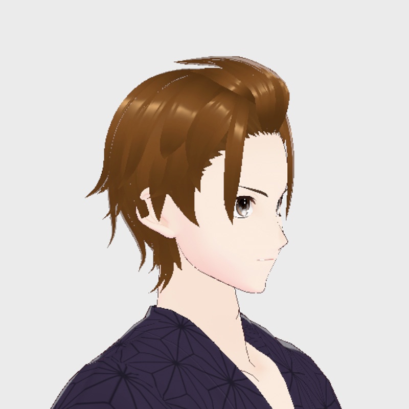 【前髪】アップ、オールバック【Vroid】