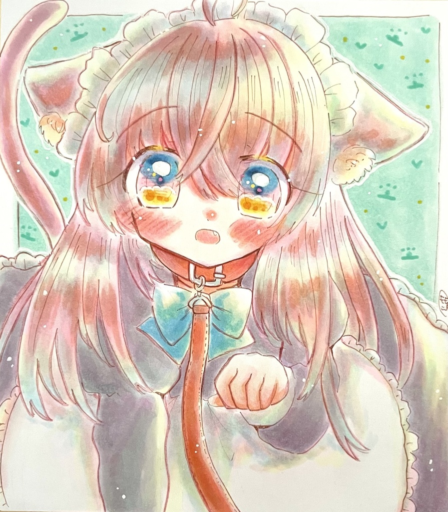 小色紙 ねこメイドさん