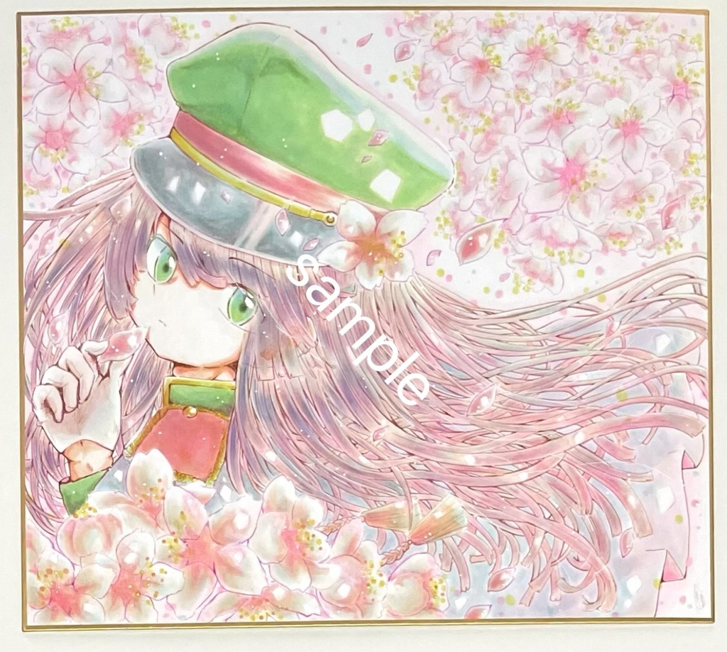 【大色紙】軍服と桜