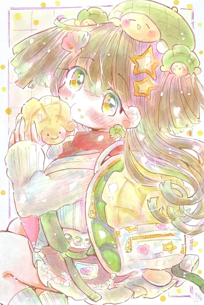 【ハガキサイズ】カメさんメロンパン