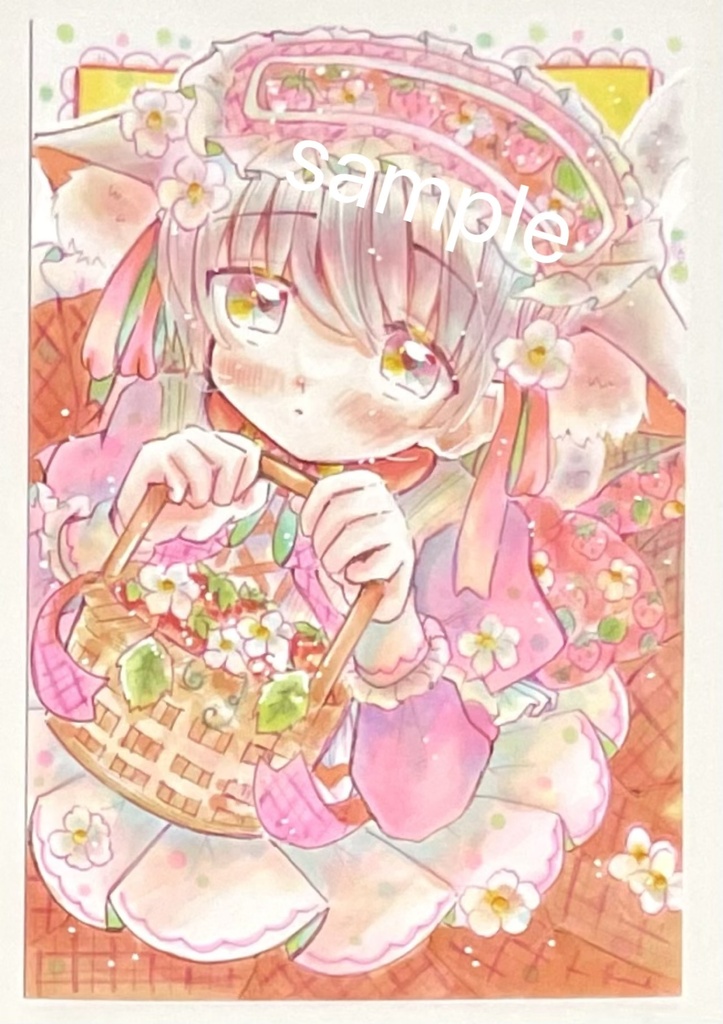【ハガキサイズ】いちごくん